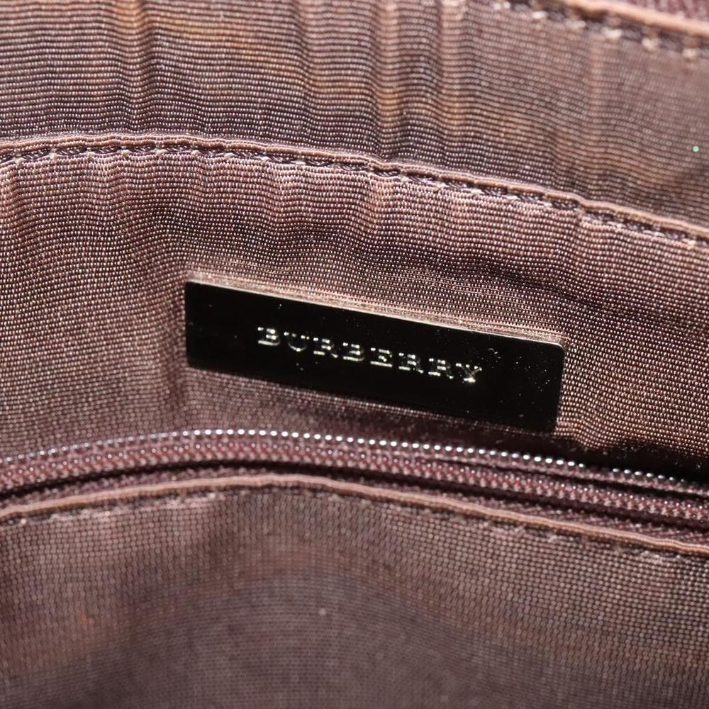 BURBERRY Nova Check Tote Bag Canvas Beige Silver Auth KD427 - Picture 10 of 16